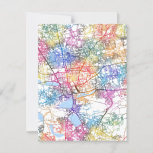 Coimbatore Tamil Nadu Stadtplan Postkarte