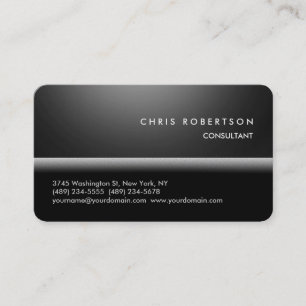 Coin arrondi gris noir Carte de visite tendance
