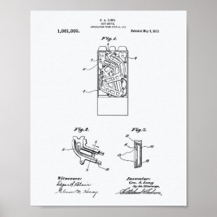 Coin Chute 1913 Weißbuch zum Thema Patentkunst Poster