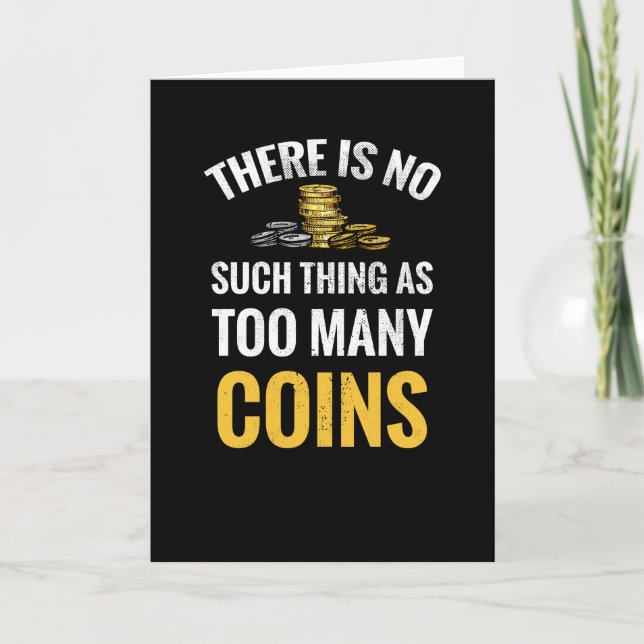 Coin Collector Gift | Münzsammeln Karte (Vorderseite)