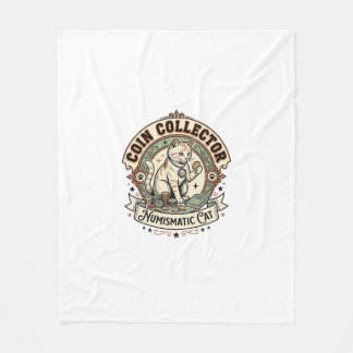 Coin Collector Numismatic Cat Coin Collector Numis Fleecedecke
