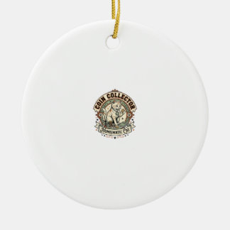 Coin Collector Numismatic Cat Coin Collector Numis Keramik Ornament