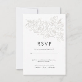Coin de fleurs élégant design RSVP de mariage