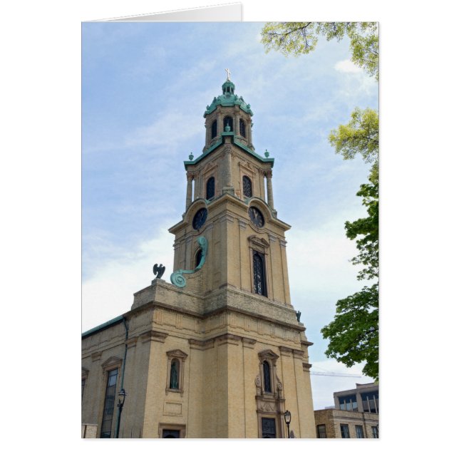 Coin de l'église et tour dans la Place de la Cathé (Devant)