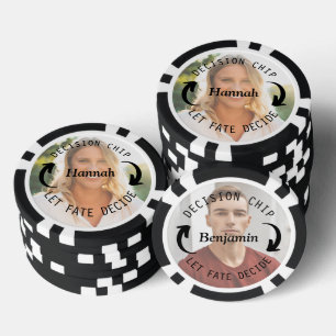 Coin für Foto und Namen von personalisierten Paare Pokerchips