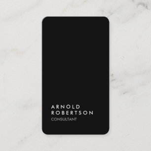 Coin rond Noir Carte de visite consultant tendance