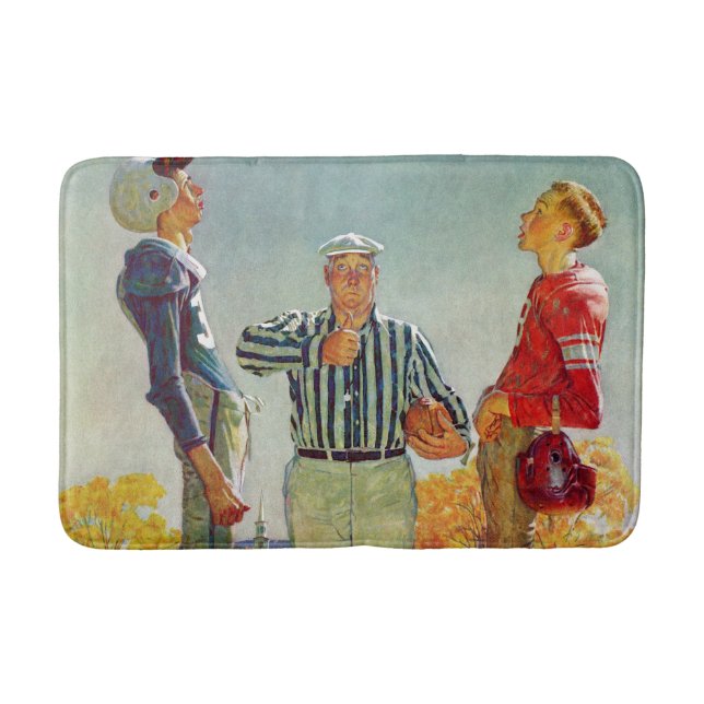 Coin Toss von Norman Rockwell Badematte (Vorderseite)