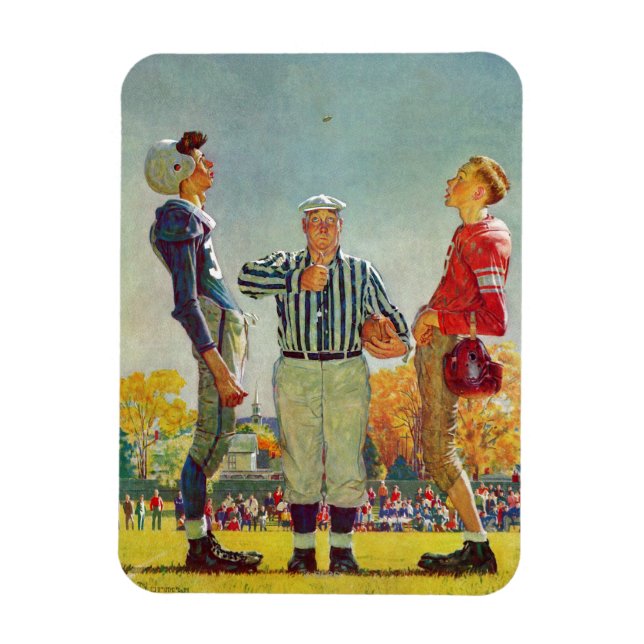 Coin Toss von Norman Rockwell Magnet (Vertikal)