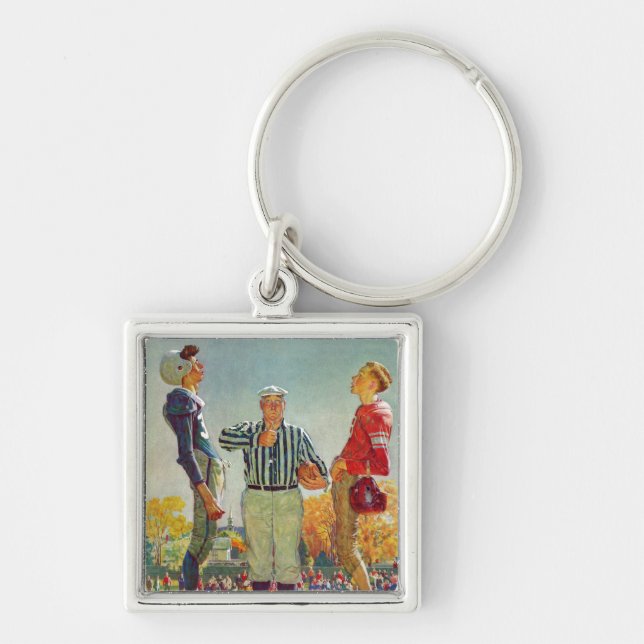 Coin Toss von Norman Rockwell Schlüsselanhänger (Vorne)