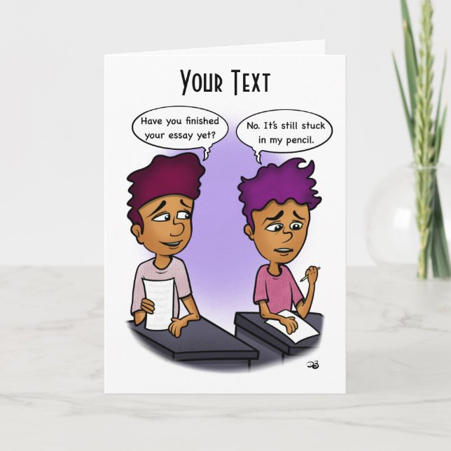 Coincé Dans La Carte De Voeux Au Crayon (Devant)