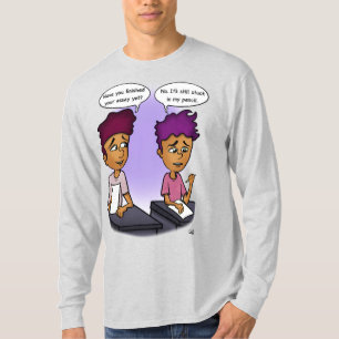 Coincé dans mon crayon Grey T-shirt homme à long f