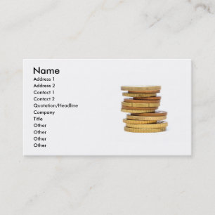 Coins Business Card Visitenkarte