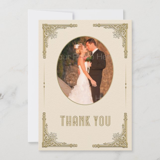 Coins Or Ornat, Art Déco, Merci Photo (Devant)