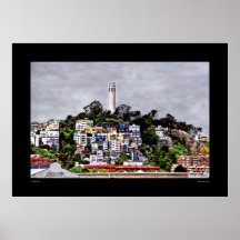Coit Tower Colors Poster
