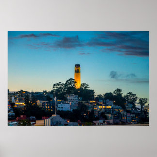 Coit Tower Fotoabzug | San Francisco Nacht Poster