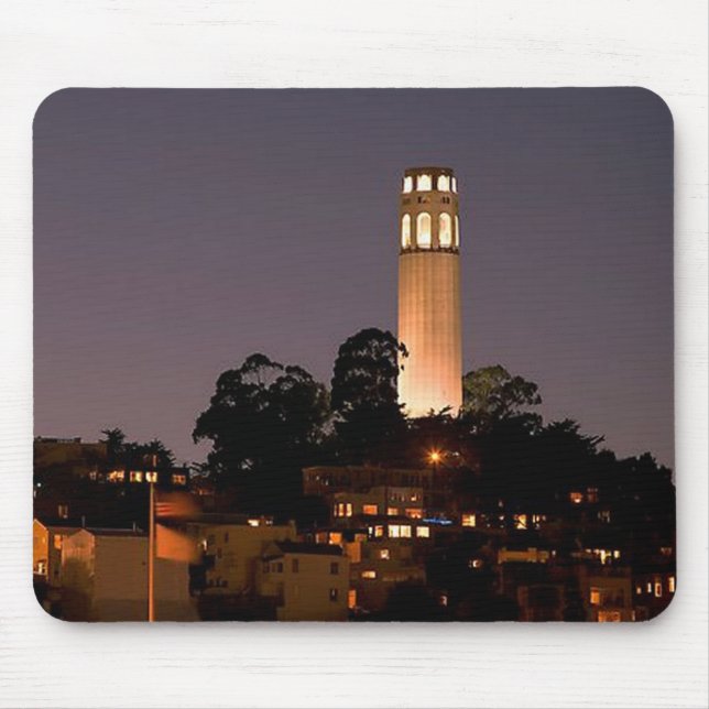 Coit Turm nachts Mousepad (Vorne)
