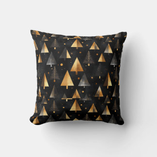 Cojín Black and Gold Trees Decorative Modern Kissen