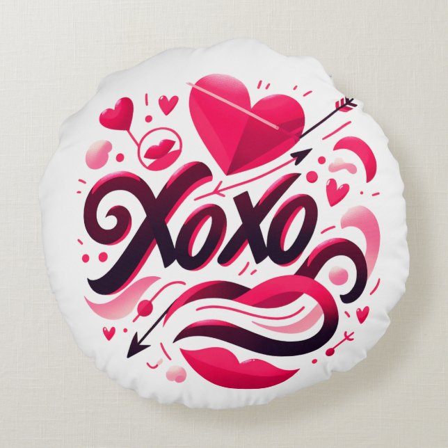 Cojin de amor XOXO Rundes Kissen (Rückseite)