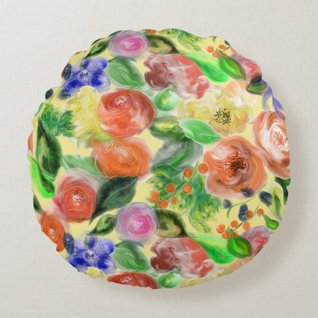 Cojin de flores rundes kissen (Vorderseite)