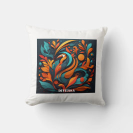 Cojín Decorativo con Arte Simbólico Biodiversidad Kissen