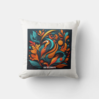 Cojín Decorativo con Arte Simbólico Biodiversidad Kissen