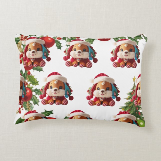 Cojin decorativo con peluche de navidad dekokissen (Rückseite)