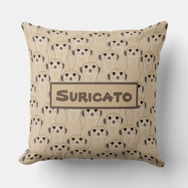 Cojín Decorativo Meerkats - Suricata Kissen (Vorderseite)