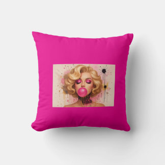 Cojín Decorativo Pop Art Glam – Mujer Rubia  Kissen