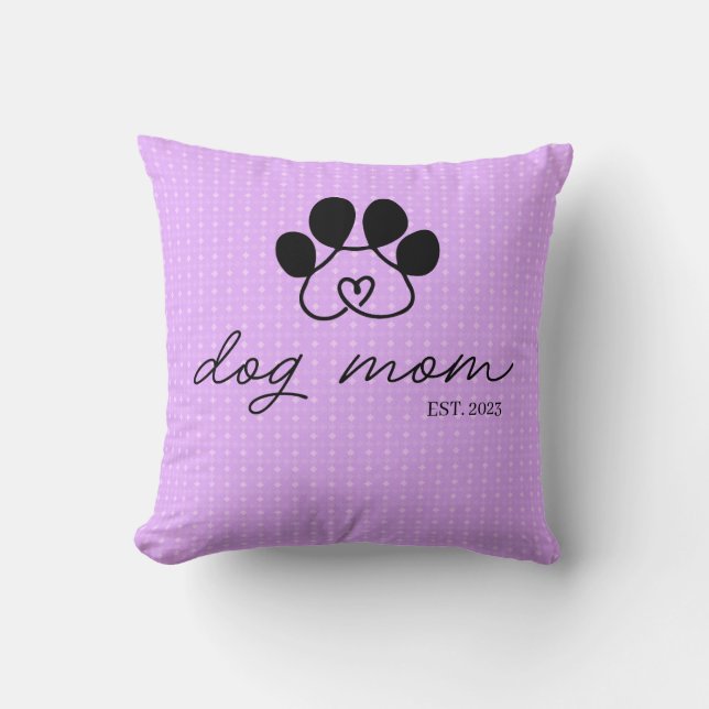 Cojín dog mom customizable lilac kissen (Vorderseite)