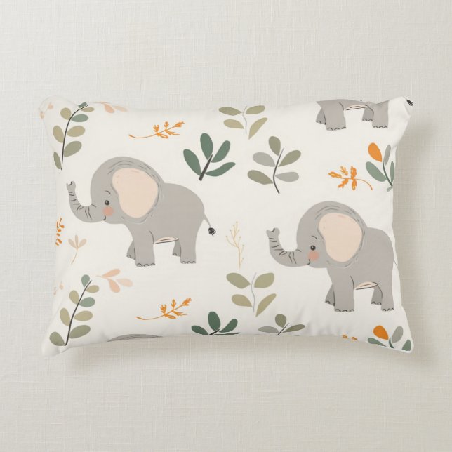 Cojín infantil con elefantes - Cojín decorativo Dekokissen (Vorderseite)