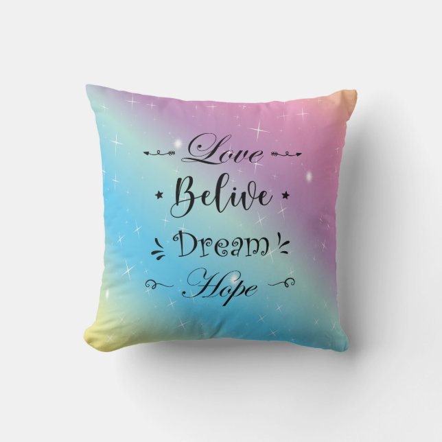Cojín motivacional de colores degradado kissen (Vorderseite)