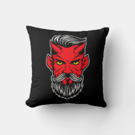 Cojín negro original personalizado diablo. kissen