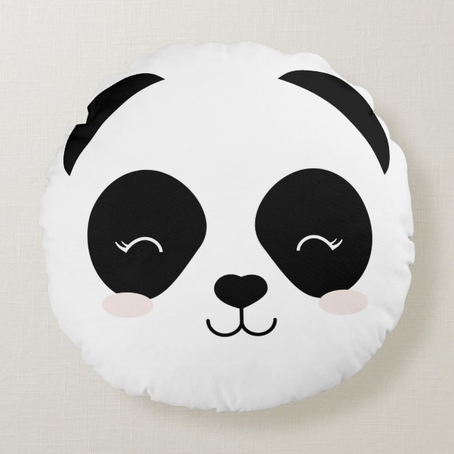 Cojín oso panda rundes kissen (Vorderseite)