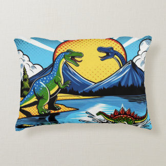 Cojín redondo dinosaurios dekokissen