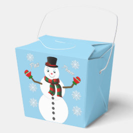 Cojines, Cojín de 16" x 16" snowman Geschenkschachtel