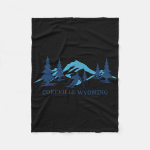 Cokeville Wyoming Ski Resort Skifahren Skier Fleecedecke