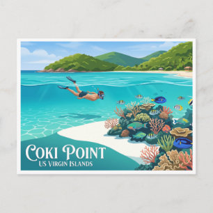 Coki Point Beach Charlotte Amalie Postkarte
