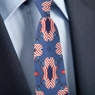 Col cravate America Rouge Blanc et Bleu