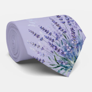Col cravate aquarelle lavande violet doux