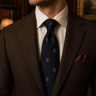 Col cravate armoiries de domaine Navy   Mariage Lu