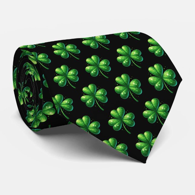 Col cravate Clover de la Saint-Patrick (Roulé)