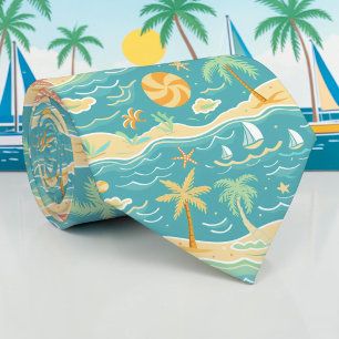 Col cravate de plage tropicale estivale