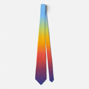 Col cravate dégradé arc-en-ciel multicolore vibran