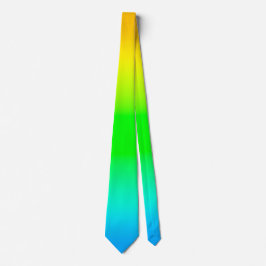 Col cravate dégradé jaune vert bleu vibrant modern