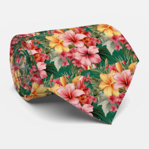 Col cravate d'été Hibiscus tropical