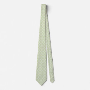 Col cravate double face quadrefoil vert pâle