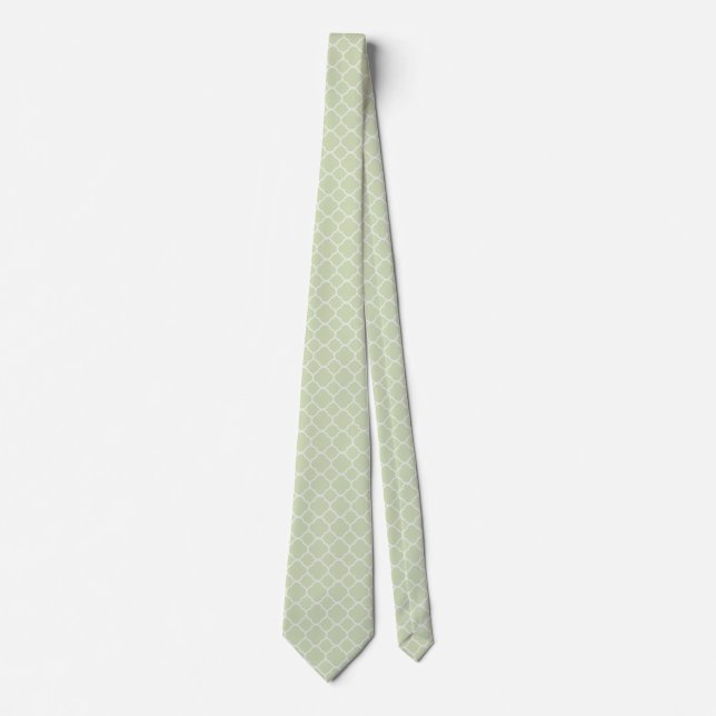 Col cravate double face quadrefoil vert pâle (Devant)