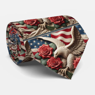 Col cravate drapeau américain patriotique