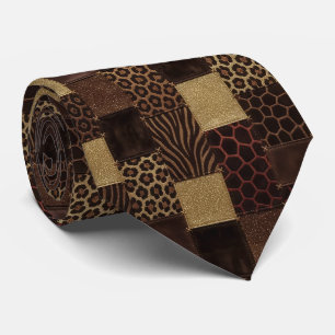 Col cravate exotique   Motif animalier sauvage d'A