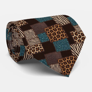 Col cravate exotique   Motif animalier sauvage d'A